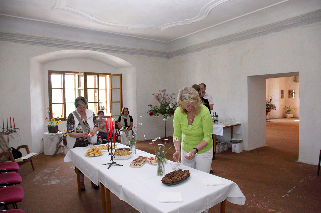 příprava vernisáže