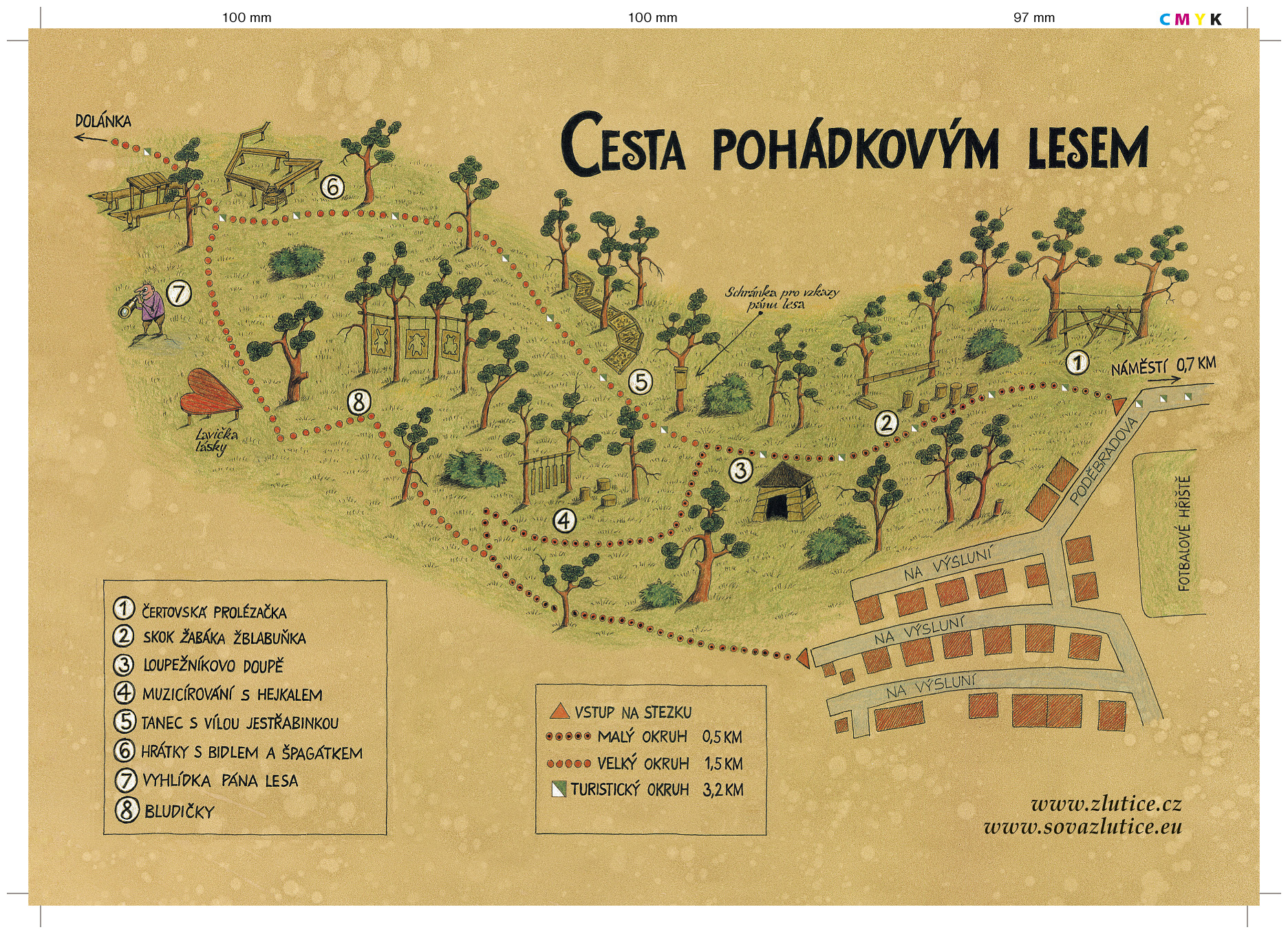 Mapa – Cesta pohádkovým lesem